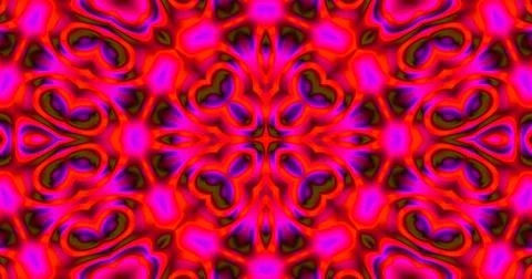 Fluorescent Neon Trippy  Abstract Pattern Psychedelic Background Kaleidoscope Illustrazione stock