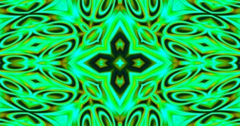 Fluorescent Neon Trippy  Abstract Pattern Psychedelic Background Kaleidoscope Illustrazione stock