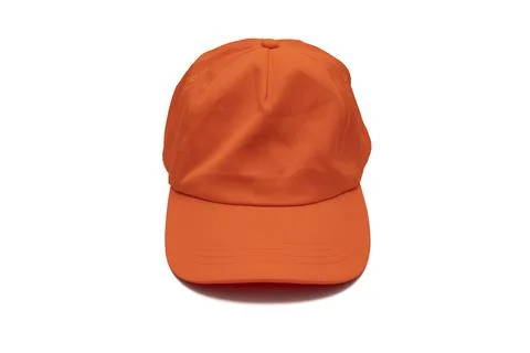 A fluorescent orange baseball cap Foto stock