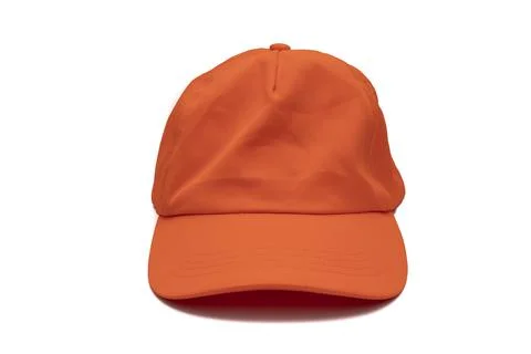 A fluorescent orange baseball cap Stock Photos