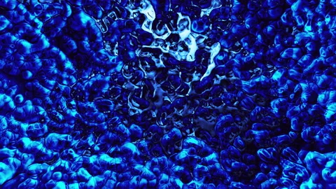 Fluorescent paint boils and changes shape Stock Footage 134694424