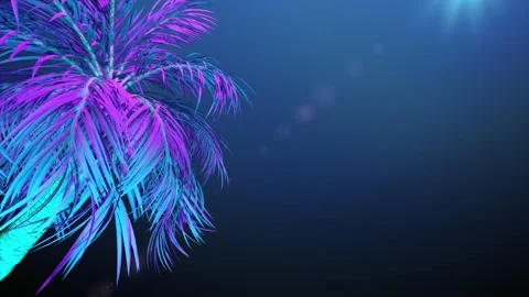 Fluorescent Palm Animation Vídeos de archivo 276229911
