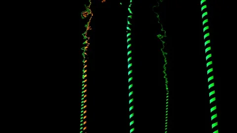 Fluorescent poles glowing mystically Stock Footage 71840876