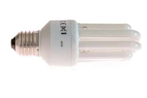 Fluorescent saving lamp Stock Photos