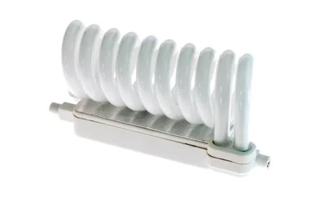 Fluorescent saving lamp Stock Photos