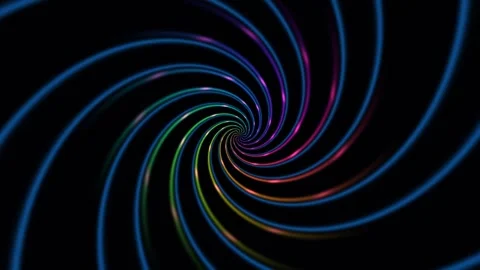 Fluorescent Spiral Tunnel Seamless Loop Stock Footage 342407860