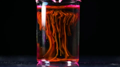 Fluorescent toxic substance dissolving Stock Footage 251945016
