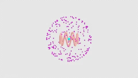 Fluorescent Tracer Nanoparticle - Pink Wave Ring Stock Footage 330317880