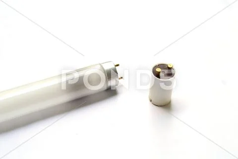 Fluoresent light with electric starter Stock Photos