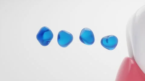 Fluoride protect teeth and gums Video stock 236886771