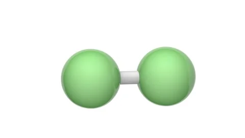 Fluorine. F2. Seamless loop. White background Stock Footage 154734742