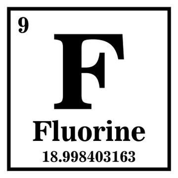 Fluorine Periodic Table of the Elements Vector illustration eps 10 Stock Illustration