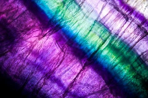 Fluorite layered slice Stock Photos