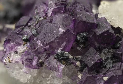 Fluorite Mineral Sample Close-up 写真素材