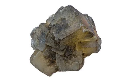 Fluorite with white background isolated Stock Photos