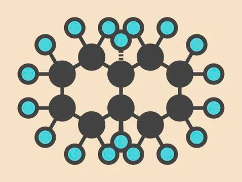 Fluorocarbon molecule Stock Illustration