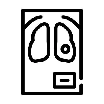Fluorography snapshot line icon vector illustration sign Stock Illustration