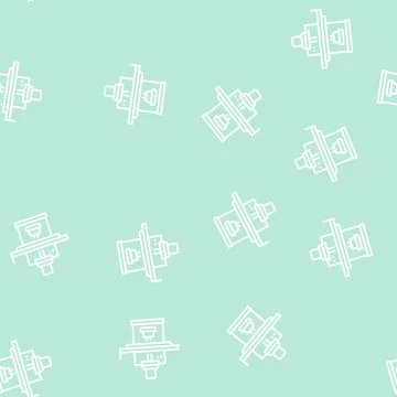 Fluoroscope radiology line seamless pattern flat 库存插图