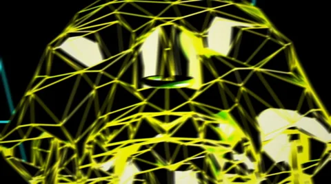 FluoSkull VJ Clip (1) Stock Footage 33739584