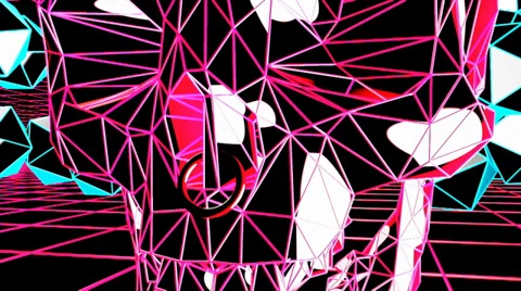 FluoSkull VJ Clip (4) Stock Footage 33739687