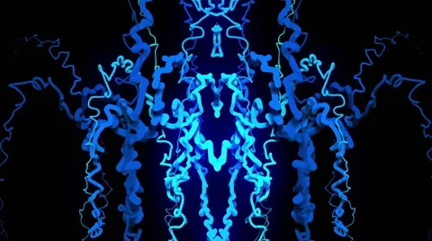 FluoVines 2 VJ Loop 3 Stock Footage 49761422