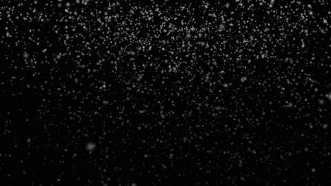 Flurry of falling snow, festive winter animation on a black background Stock Footage 166734185