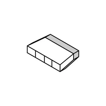 Flush door shutters isometric icon vector illustration Stock Illustration