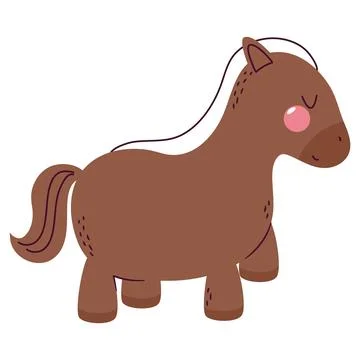 Flushed horse design Stock Illustration