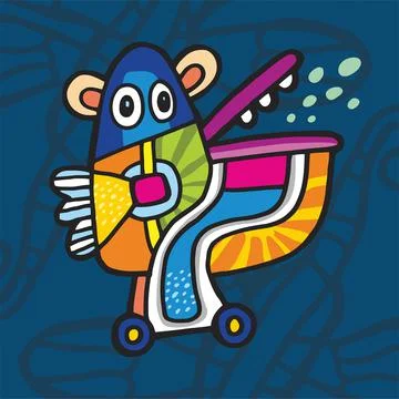 Flushing alien Stock Illustration