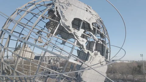Flushing Meadows Corona Park on a winter morning Stockbeeldmateriaal 302656883