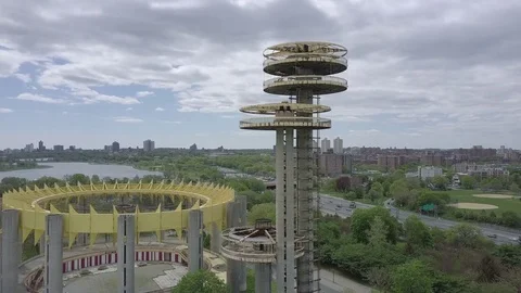 Flushing Meadows Towers Stock Footage 75624568