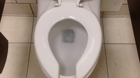 Flushing toliet Stock Footage 54230635