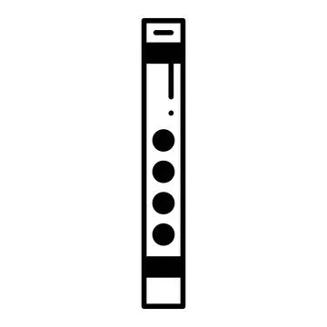 Flute Dualtone Icon Stock Illustration