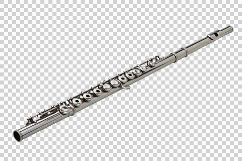 Flute Isolated on White Stock Photos