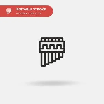 Flute Simple vector icon. Illustration symbol design template for web mobile  Stock Illustration