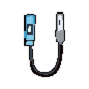 Flute soil moisture sensor pixel art vector illustration Stock Illustration