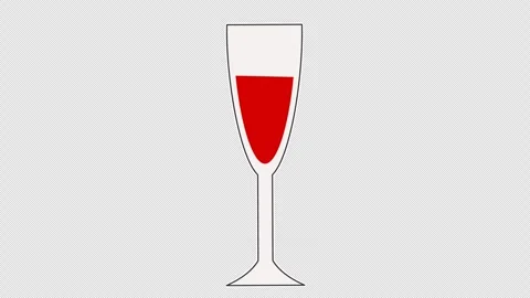 Flute wine glass Stock-Footage 342020639