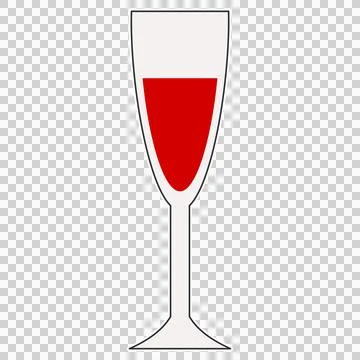 Flute wine glass Stock Illustration