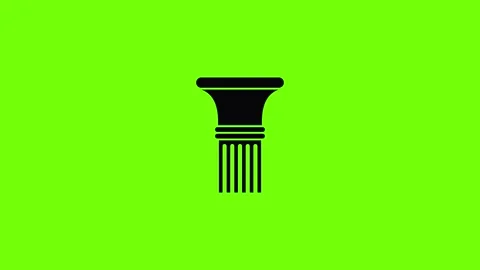 Fluted column icon animation | Stock Video | Pond5