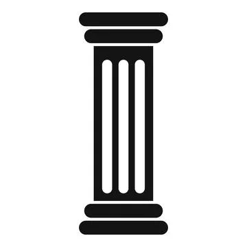 Fluted column representing classical architecture and history Stock Illustration