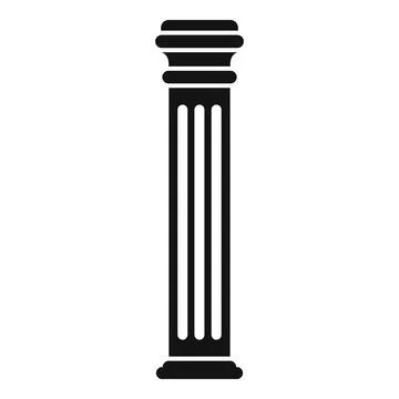 Fluted column standing tall representing classical architecture Stock Illustration