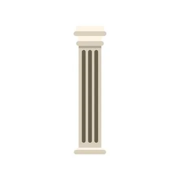 Fluted column standing tall, a symbol of classical architecture Ilustración de archivo