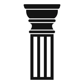 Fluted column symbolizing strength and architectural heritage Stock Illustration
