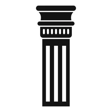 Fluted column with tuscan capital representing classical architecture Stock Illustration