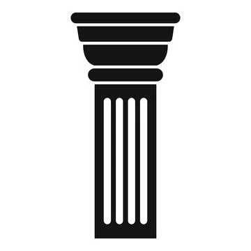 Fluted column with tuscan order capital representing classical architecture Stock Illustration