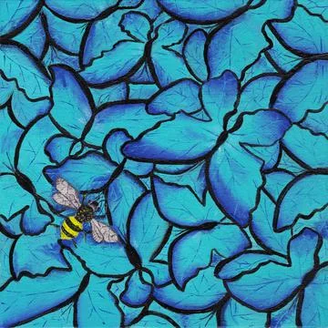 Flutter like a butterfly sorry like a bee Stock Illustration