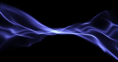 Fluttering abstract blue ribbon Stock Footage 262638680