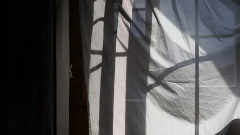 Fluttering curtains. Stock Footage 137045793