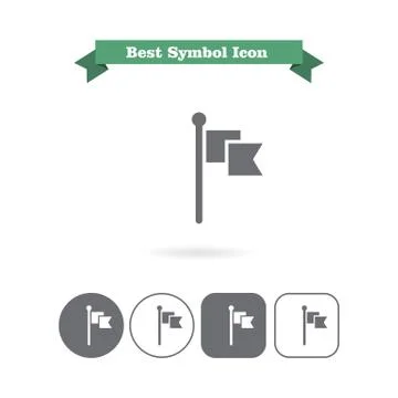 Fluttering flag Stock Illustration