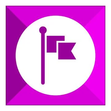 Fluttering flag Stock Illustration